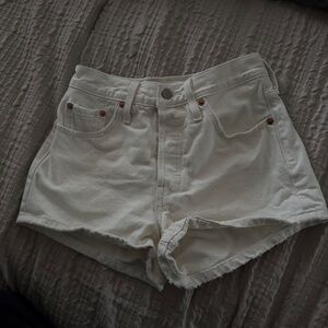 Levi's Off-White Jean Shorts